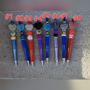 Sugar Heart Beaded Pens